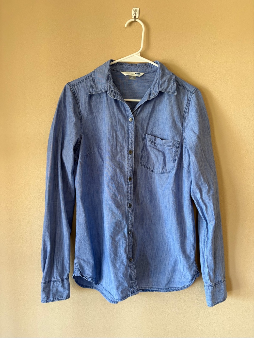 Old Navy Light Blue Denim Button-Down Shirt